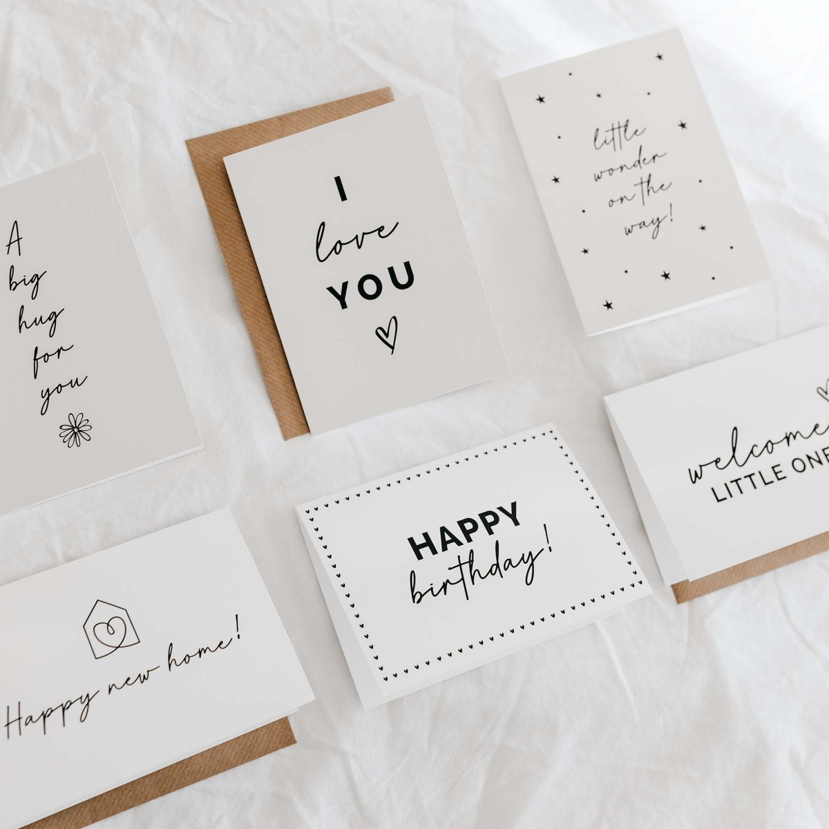 6x hippe kaartjes (A6 formaat)