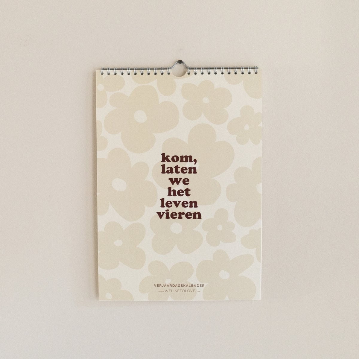 Hippe verjaardagskalender A4